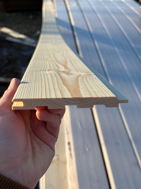 PTGV profils, spundes savienojums ar V-gropi